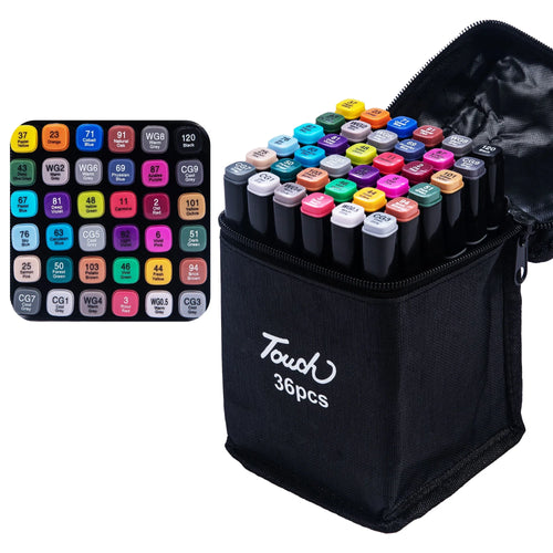 24-80 Colors Double Headed Oily Art Marker Pen Set for Draw Sketching Oily Tip Based Markers Graffiti Manga School Art Supplies