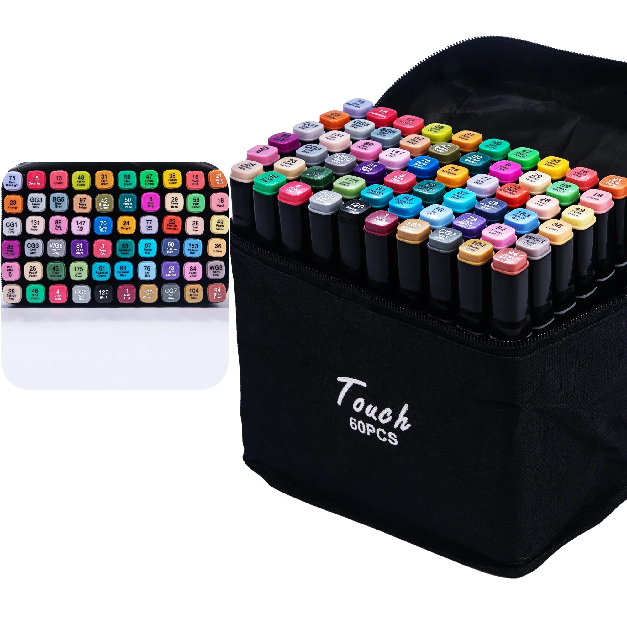 24-80 Colors Double Headed Oily Art Marker Pen Set for Draw Sketching Oily Tip Based Markers Graffiti Manga School Art Supplies