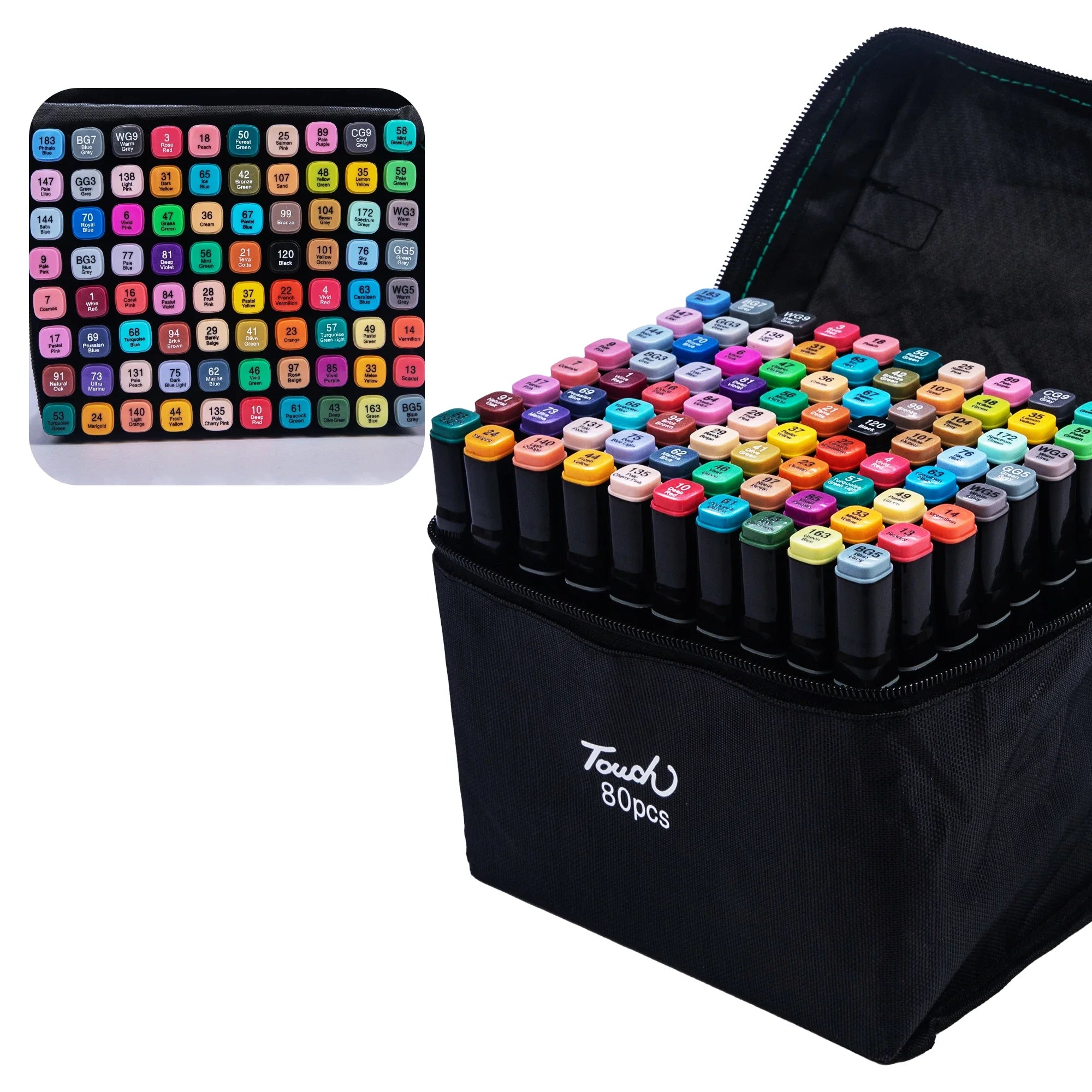 24-80 Colors Double Headed Oily Art Marker Pen Set for Draw Sketching Oily Tip Based Markers Graffiti Manga School Art Supplies