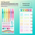 6-90 colors Languo Acrylic Painting Gel Pen Set Handbook Pen Multi-Color Neutral Pen Student Writing Drawing Marker Pens D200
