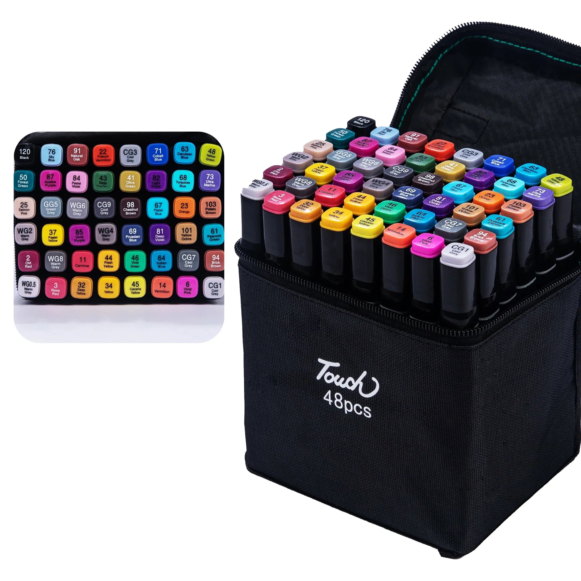 24-80 Colors Double Headed Oily Art Marker Pen Set for Draw Sketching Oily Tip Based Markers Graffiti Manga School Art Supplies