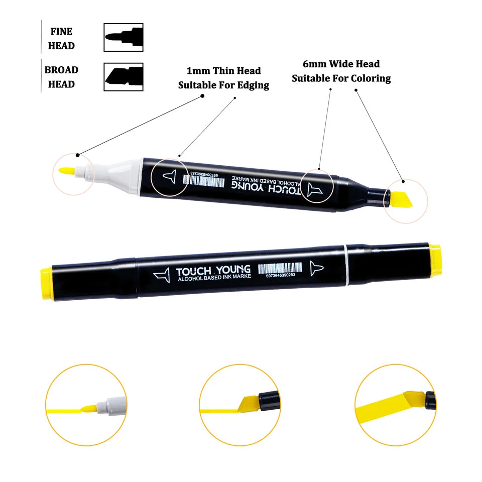 24-80 Colors Double Headed Oily Art Marker Pen Set for Draw Sketching Oily Tip Based Markers Graffiti Manga School Art Supplies