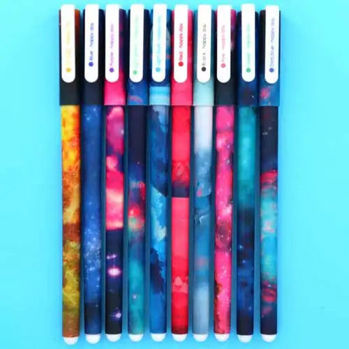10 Pcs/Set Cute Color Pen Flower Animal Starry Star Sweet Flora Colored Gel Pen 0.5mm pens for school Kawaii Korean Stationary